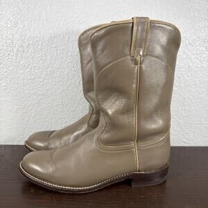 Dan Post Sz 9 D 6914 Taupe Cowgirl Women's Boots Western Cowboy Ranch USA Made